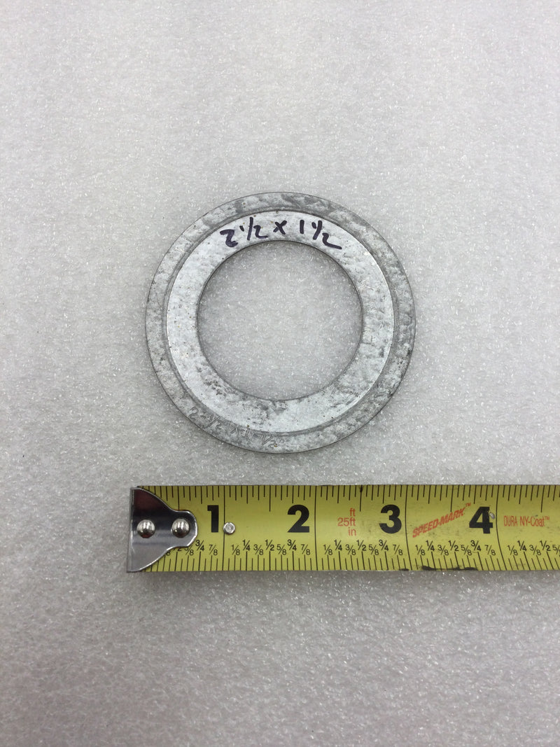 (Lot Of 2) 2-1/2"  To 1-1/2" Galvanized Steel Conduit Reducing Washer (Washers)