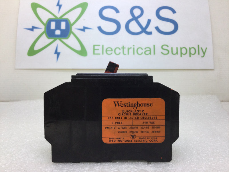 Westinghouse QC3050 3 Pole 50 Amp 240v Circuit Breaker