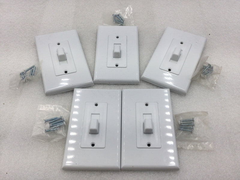 Lot Of 5 Hubble Taymac Mw2570 Masque 1 Gang Wall Switch