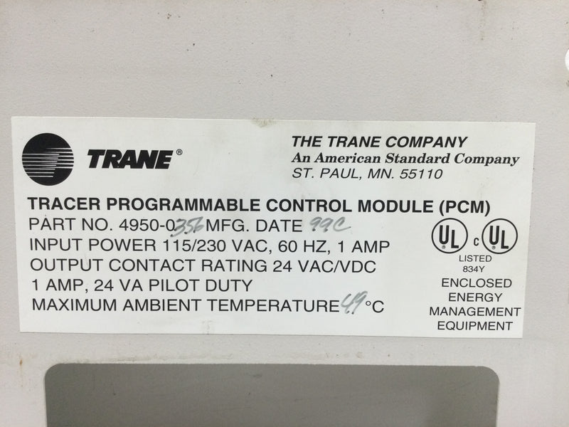 Trane Tracer Programmable Control Module 4950-0356