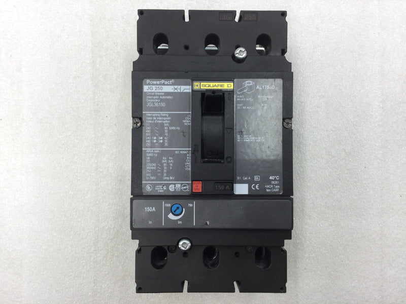 Square D JGL36150 150 Amp 3 Pole 150a 600v Circuit Breaker