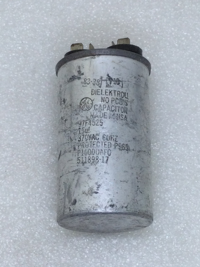 GE General Electric Capacitor 97F4525 15uf 370 VAC 60Hz (511898-17)