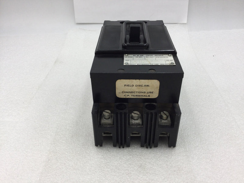 Westinghouse F3100 100 Amp 3 Pole 600V Circuit Breaker