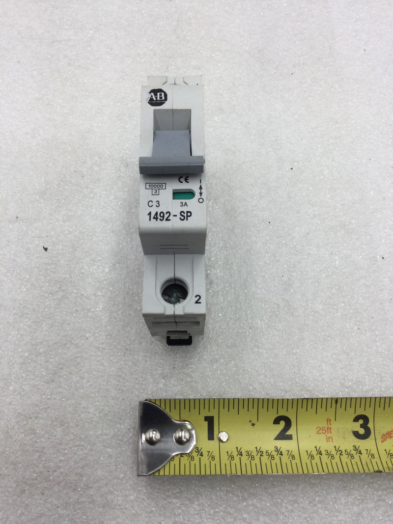 Allen-Bradley 1492-SP1C030 Single Pole 3A 277 VAC/48 VDC Din-Rail Mount Circuit Breaker