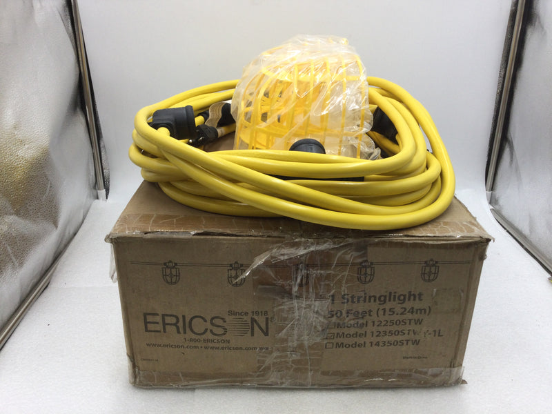 Ericson 12350STWY-1L E-Lite 50 Ft Heavy Duty String Lights with Protective Covers