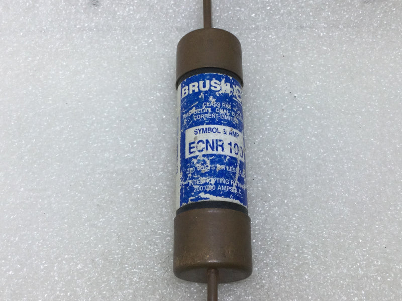 Brush ECNR 100 100 Amp 250V or Less Class Rk5 Time Delay Dual Element Fuse