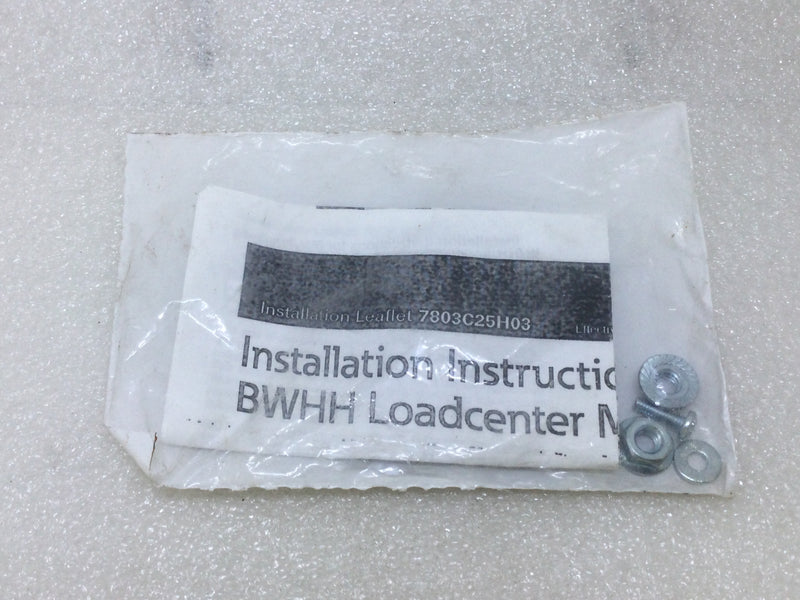 Eaton Cutler Hammer BW, BWH, BWHH Loadcenter Mounting Kit - Nuts (2) Screw (1)