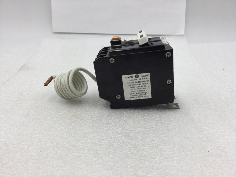 GE General Electric THQB2140GFEP 2 Pole 40 Amp 120/240vac Bolt On Ground Fault (GFEP) Breaker