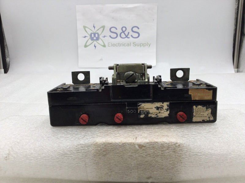 Westinghouse HLA3500T HLA Frame 500 Amp 3 Pole 600 VAC Adjustable Trip Unit
