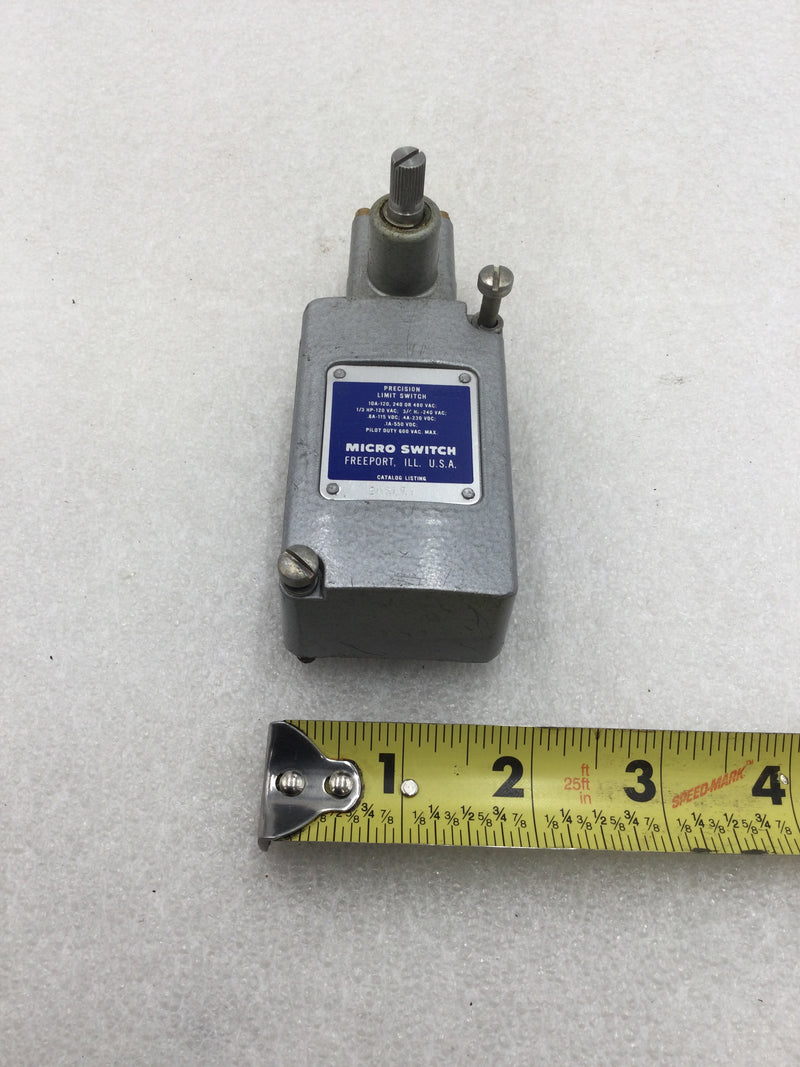 Honeywell 206LS1 MicroSwitch Limit Switch Head & Base 10 Amp 120-480 VAC 1/3 to 3/4 HP