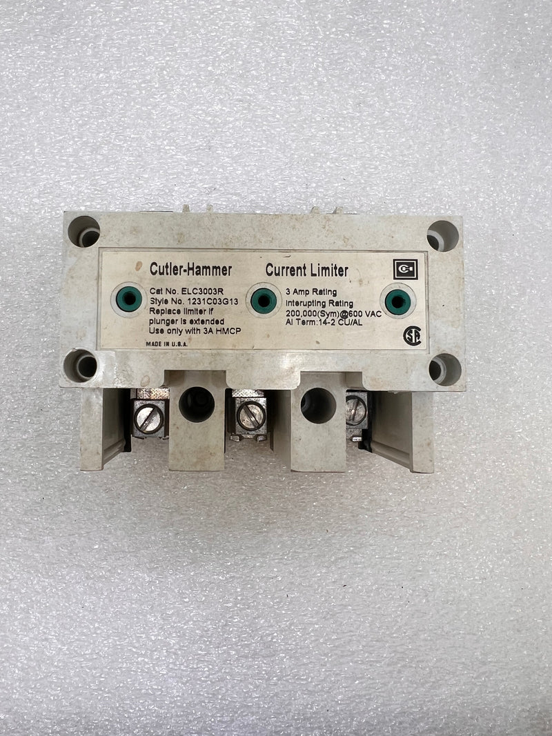 Cutler-Hammer Current Limiter 3 Amp Rating Cat No. ELC3003R