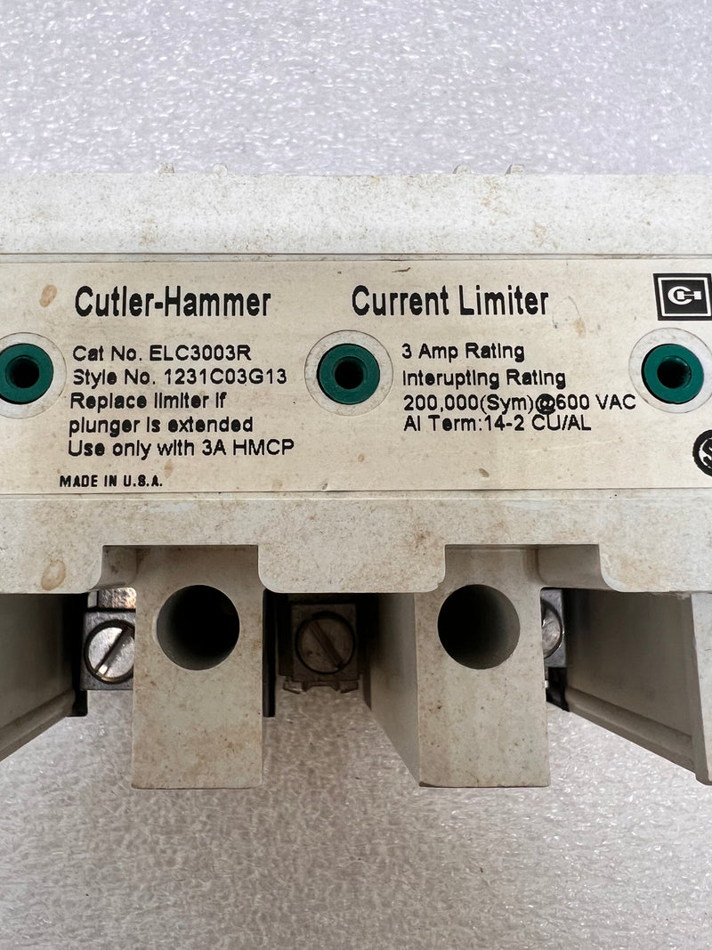 Cutler-Hammer Current Limiter 3 Amp Rating Cat No. ELC3003R