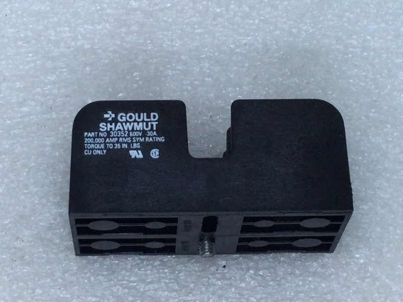 Gould/Shawmut 30352 Fuse Holder 30 Amp 600V 2-Pole Fuse Block