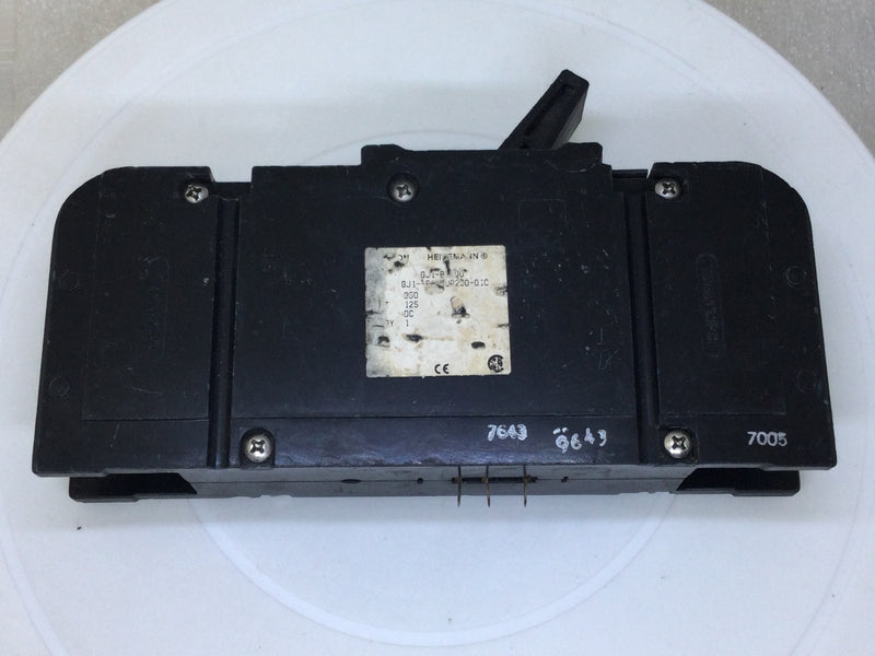 Heinemann GJ1-B2-DU-0250-01C 250 Amp 1 Pole 125V Breaker - No Mounting Screws