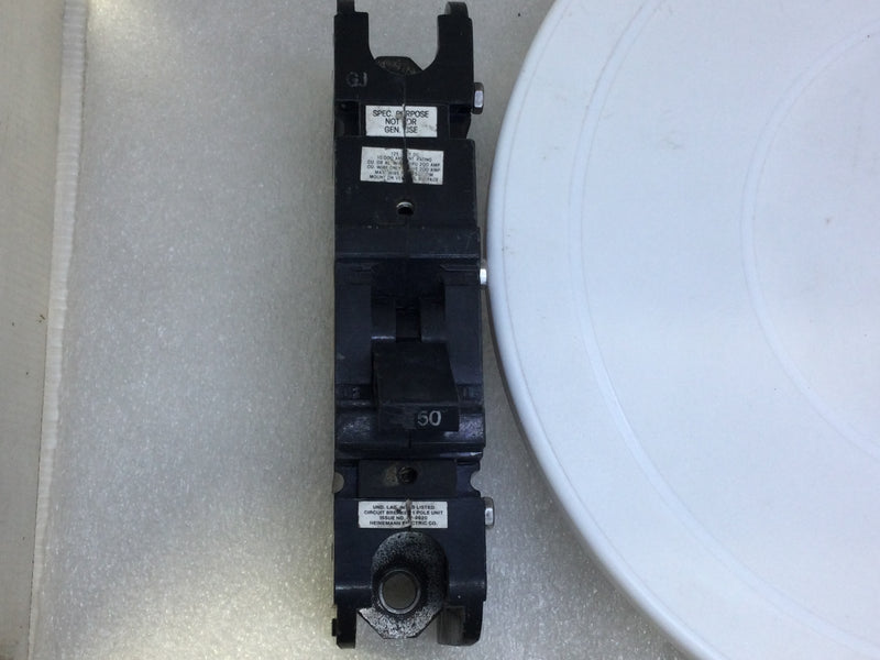 Heinemann GJ1-B2-DU-0250-01C 250 Amp 1 Pole 125V Breaker - No Mounting Screws