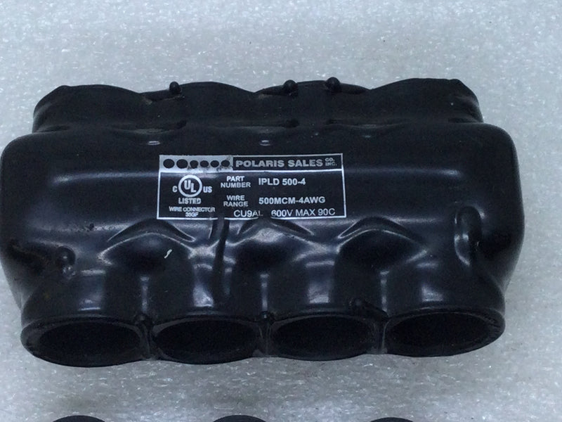 Polaris Sales IPLD 500-4 AWG Insulated Connector 4-Port Wire Range 500MCM-4AWG CU9AL 600V Max 90C
