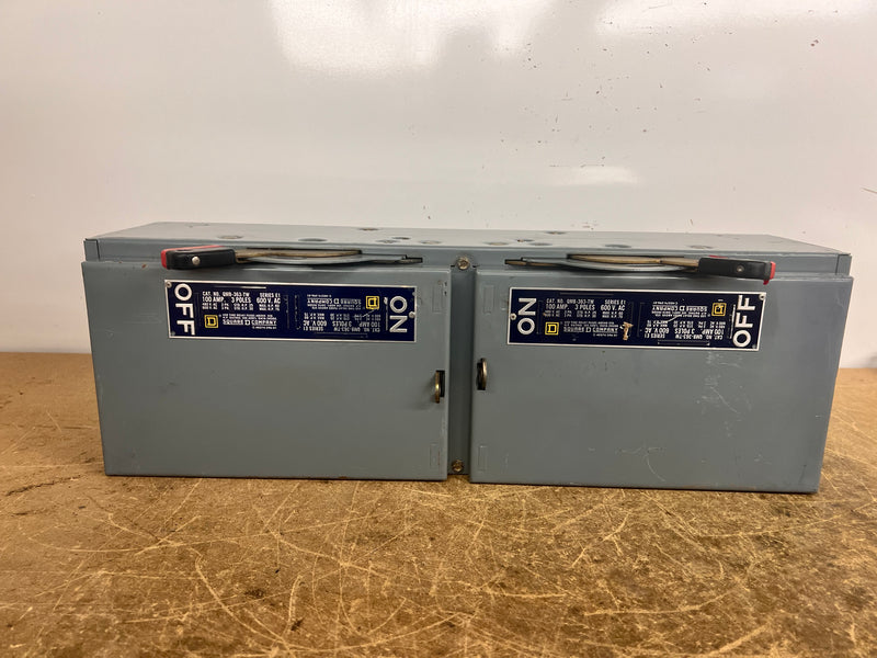 Square D QMB-363-TW 100 Amp 600v 75 Hp Twin Fusible Panelboard Branch Switches