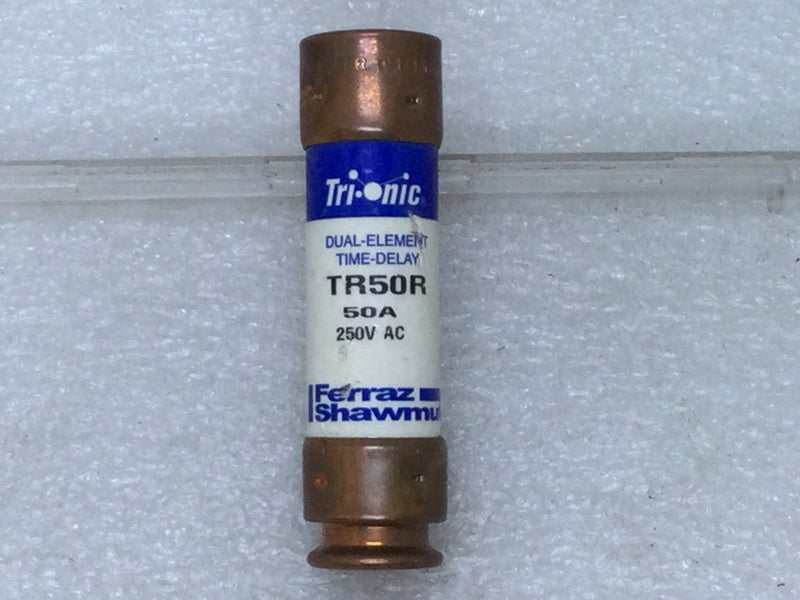 Gould/Shawmut Tri Onic TR50R 50 Amp 250V Time Delay Current Limiting Fuse