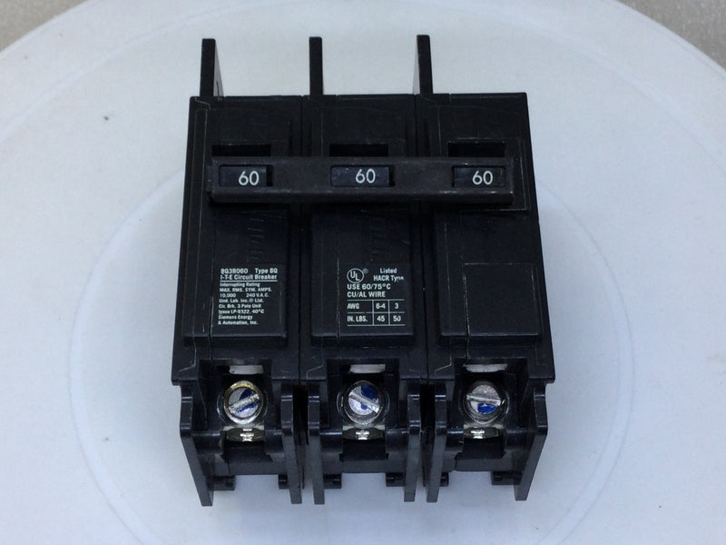 ITE/Siemens/Gould BQ3B060 60 Amp 3 Pole 240V Circuit Breaker