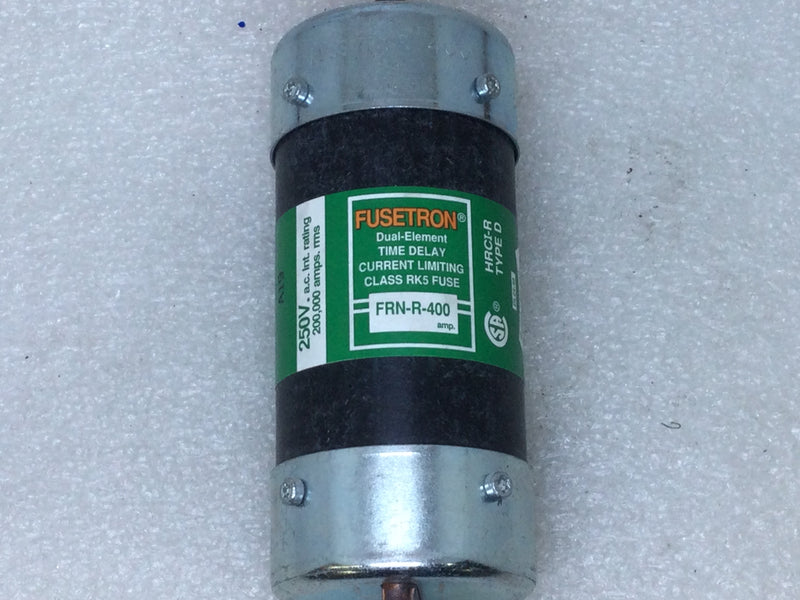 Fusetron FRN-R-400 400 Amp 250VAC Dual-Element Time-Delay Fuse Current Limiting Class RK5