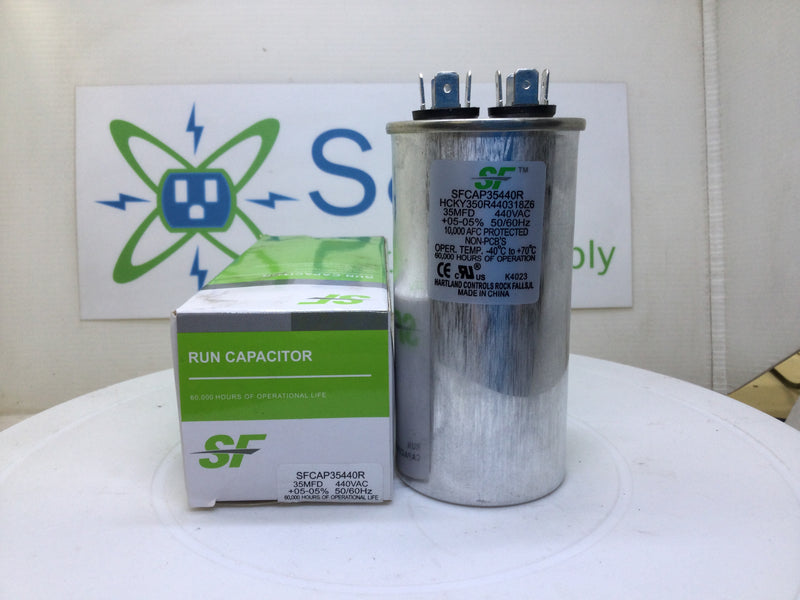 Trane/SF SFCAP35440R 35MFD +/-5% 440VAC 50/60Hz 70c/-40c Capacitor