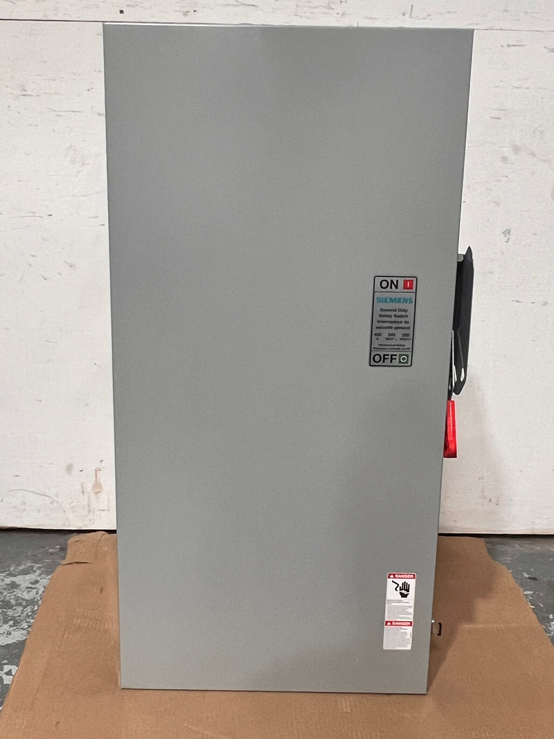 Siemens Fusible General Duty Safety Switch GF325NRA 400 Amp Type 3R 240v