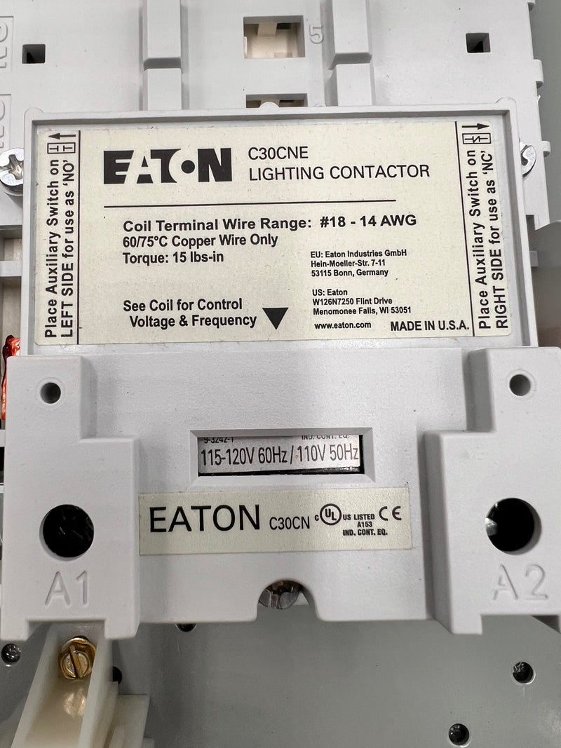 Eaton Cutler-Hammer ECC03C1A6A / C30CN Lighting Contactor Series 115-120v