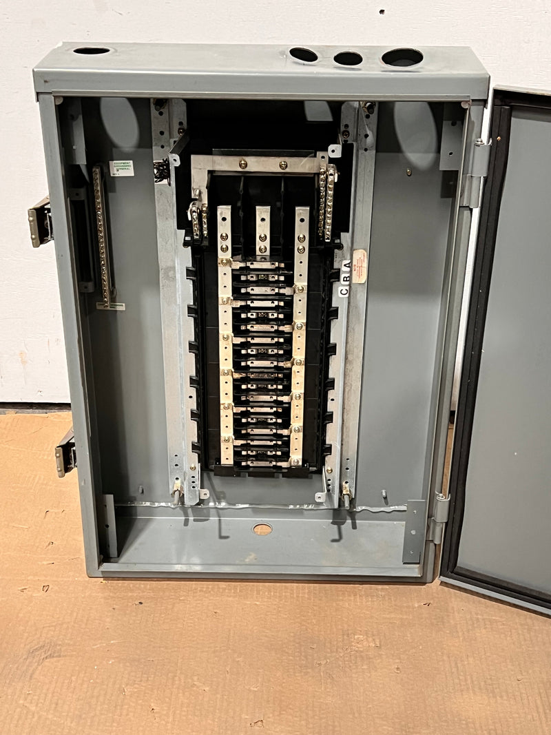 Square D NQOD/NQOB/NQO Panelboard 225 Amp 208Y/120VAC 3 Phase 4 Wire 36 Space with MH29WP Enclosure Missing Deadfront