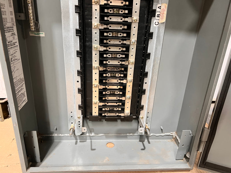 Square D NQOD/NQOB/NQO Panelboard 225 Amp 208Y/120VAC 3 Phase 4 Wire 36 Space with MH29WP Enclosure Missing Deadfront