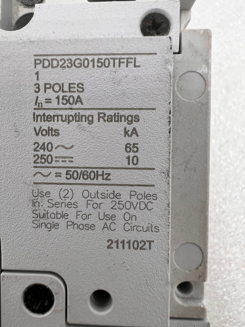 Eaton Cutler Hammer PDD23G0150TFFL 150 Amp 2 Pole Breaker PRL4 Panel Series