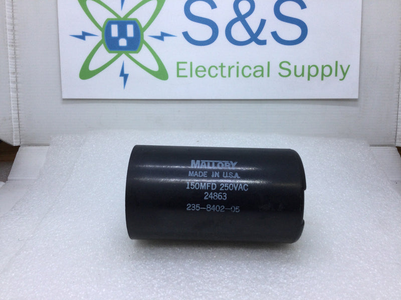 Mallory Capacitor 235-8402-05 24863 150MFD 250V