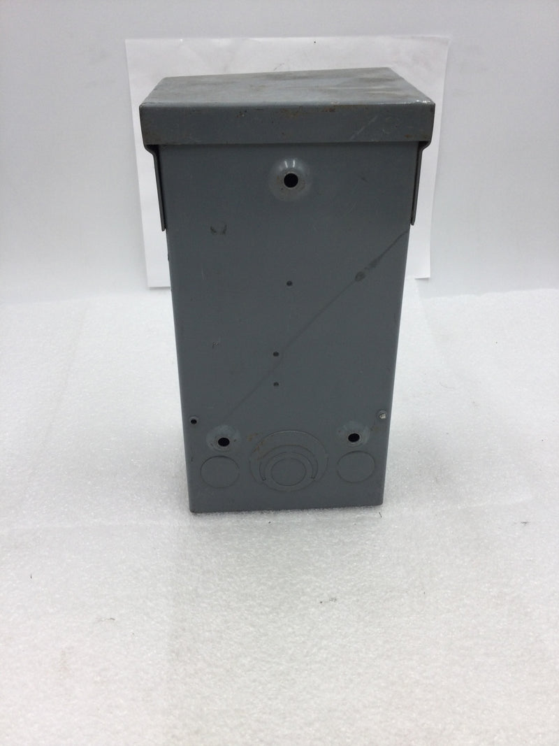 Square D QO260NATR 60 Amp 240V I Phase 2 Wire Series G1 3R Enclosure 5" x 9.25"