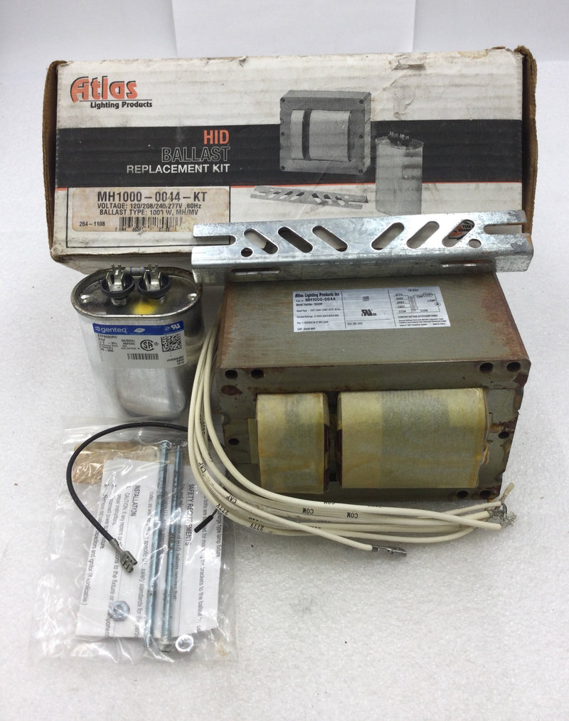 Atlas Lighting Products MH1000-0044-KT HID Ballast Replacement Kit 120/208/240/277 VAC 1000 Watts