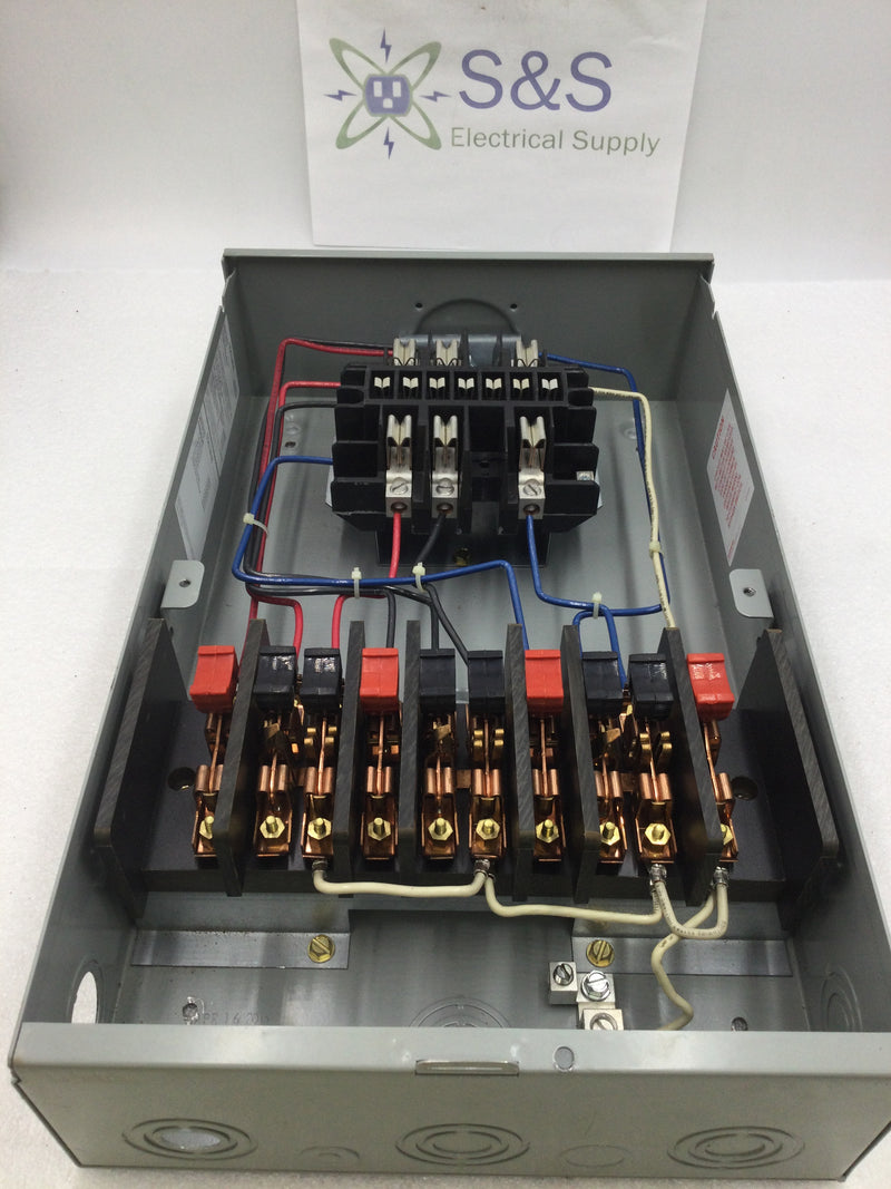 Siemens/Talon 9837-0173 20A Continuous 3 Phase/4 Wire 600VAC Type Nema3R 13 Jaw Meter Enclosure