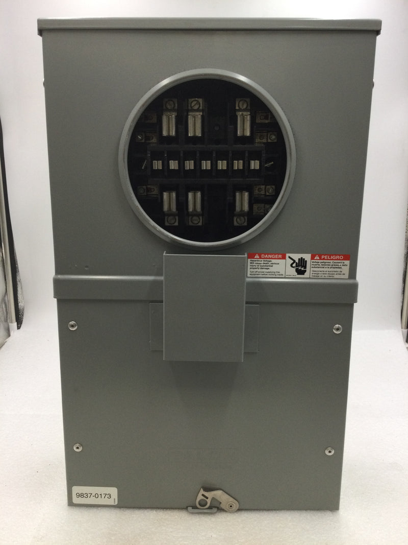 Siemens/Talon 9837-0173 20A Continuous 3 Phase/4 Wire 600VAC Type Nema3R 13 Jaw Meter Enclosure