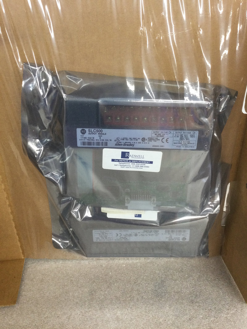 Allen-Bradley 1746-0A16 SLC500 Output Module For Use With PLC Processors