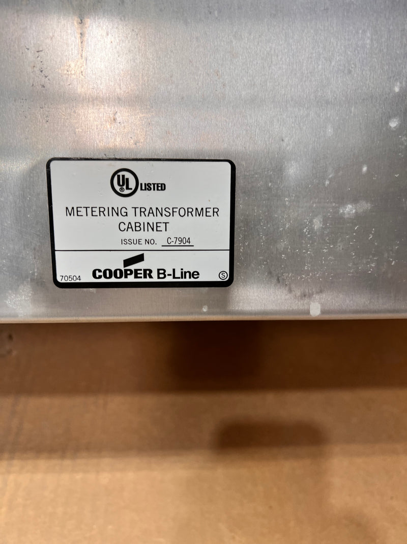 Cooper B-Line 323412 RTCT1F Aluminum Current Transformer Cabinet 32"x34"x12" MEG APPROVED