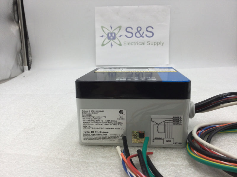 Eaton SPC100208Y8P Surge Protection Device 3 Phase 208 VAC Type 4X Enclosure