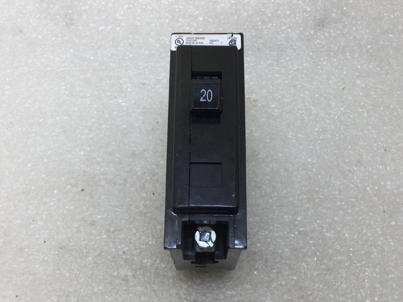 Eaton/Cutler-Hammer QBHW1020 Single Pole Quicklag 20A 120/240VAC 22kAIC Bolt On Circuit Breaker