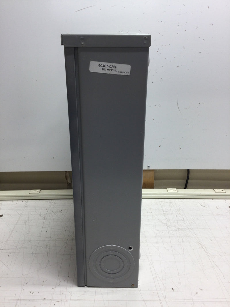 Siemens/Talon 40407-025F 200 Amp 3 Phase 600 VAC 7 Jaw Nema 3R Meter Socket