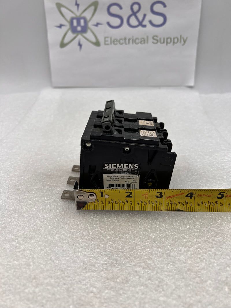 Siemens BLH B340HH 3 Pole 40 Amp 240vac 65k AIC Bolt In Circuit Breaker