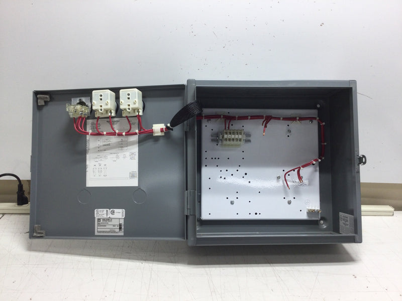 Square D 8903LG60V02CP91P92 Nema 1 Motor Starter Enclosure Only with Red & Green Indicating Lights & Hand/Off/Auto Switch 15" X 14"