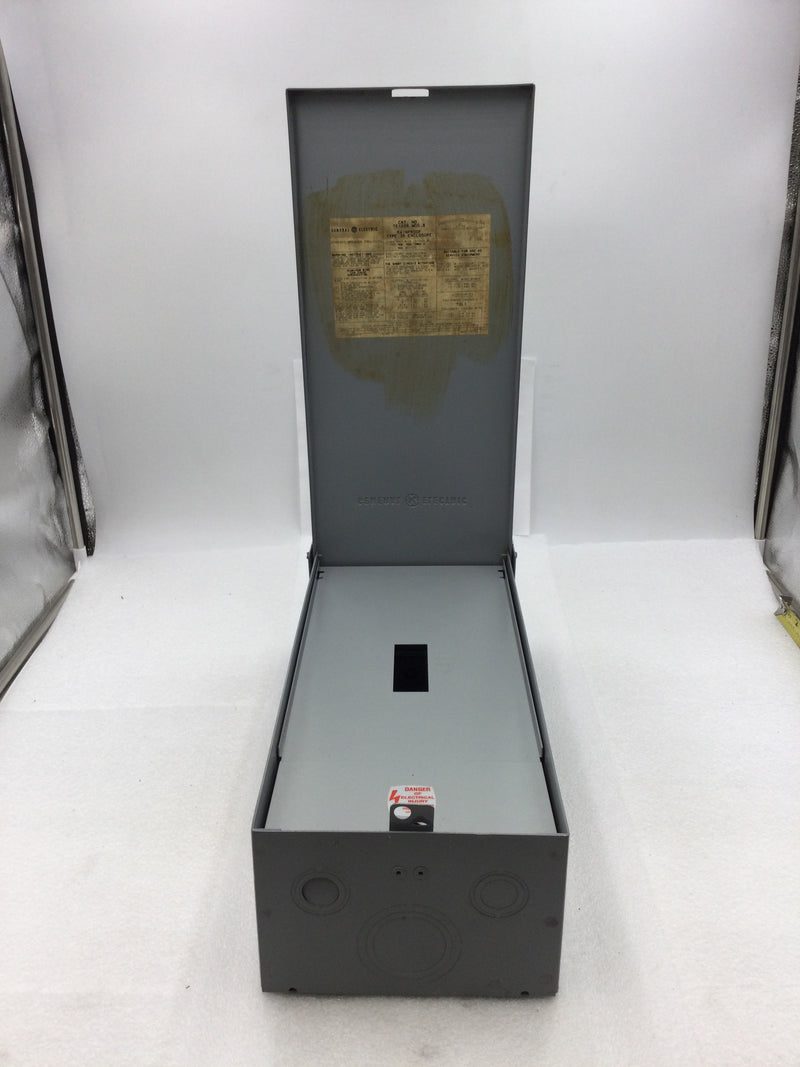 General Electric TE100R 100A 600VAC 3 Pole Type TEB,TED,THED Nema 3R Breaker Enclosure