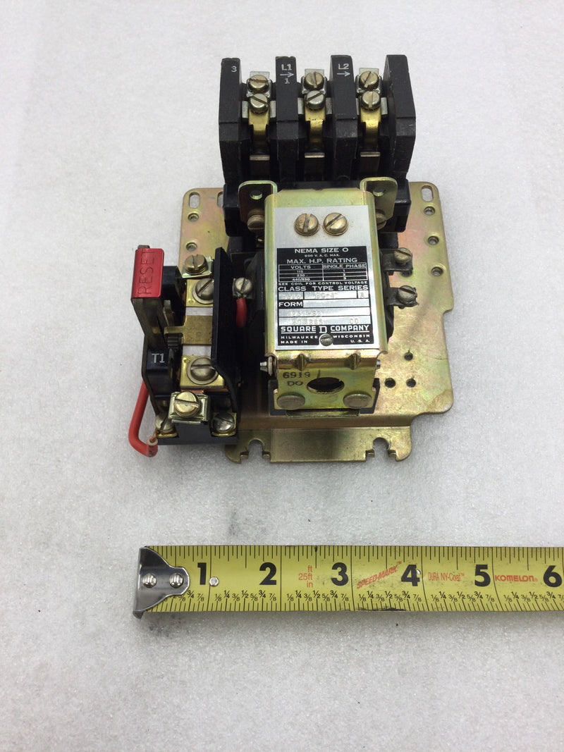 Square D 8536 BG-1 Series A Motor Starter Form S 115-600 VAC 3 Phase