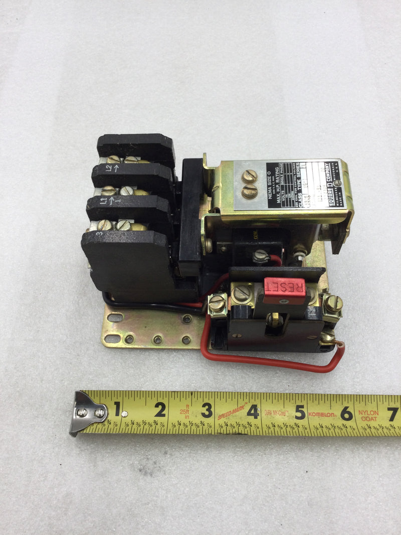 Square D 8536 BG-1 Series A Motor Starter Form S 115-600 VAC 3 Phase