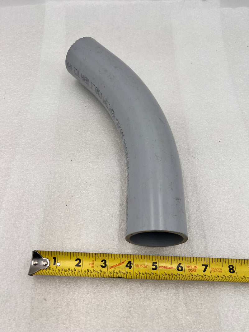 2" in. 45 Degree Schedule 40 PVC Plain End Standard Radius Elbow