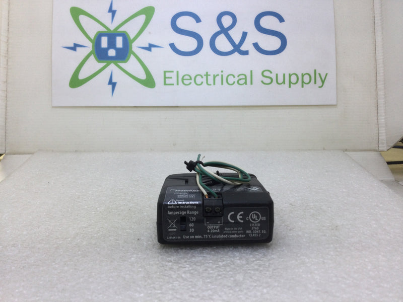 Veris Industries Hawkeye 921 30 to 120 Amp Adjustable Analog Current Transducer with 4-20 MA 24 VAC/DC SPST Relay