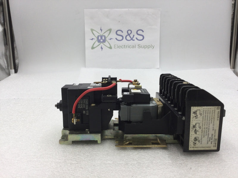 Square D 8903LXO80 30 Amp 8 Pole 277-600 VAC 60Hz Lighting Contactor with 120 VAC Coil