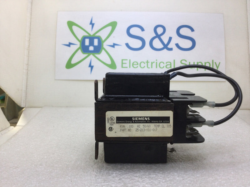 Siemens Control Transformer 100 VA 25-213-101-017 460 VAC Primary 115 VAC Secondary