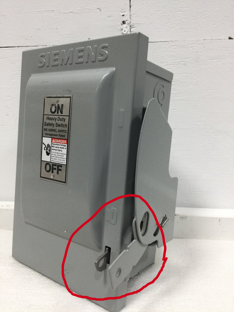 Siemens HNF261 Heavy Duty 30-Amp 600 VAC 2 Pole Indoor Non-Fusible Safety Switch